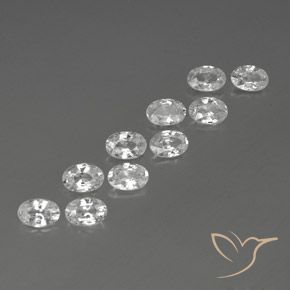 Gemme di Zircone Bianco naturale da 6.66 ct, Ovale, VVS-VS