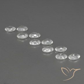 Gemme di Zircone Bianco naturale da 6.66 ct, Ovale, VVS-VS