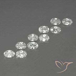 Gemme di Zircone Bianco naturale da 6.93 ct, Ovale, VVS-VS