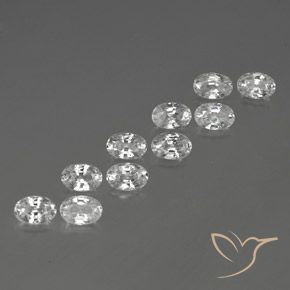 Gemme di Zircone Bianco naturale da 7.54 ct, Ovale, VVS-VS