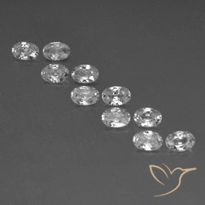 6.99ctw Naturale Bianco Zircone, Ovale, VVS-VS