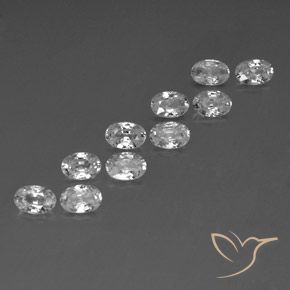 Gemme di Zircone Bianco naturale da 6.99 ct, Ovale, VVS-VS