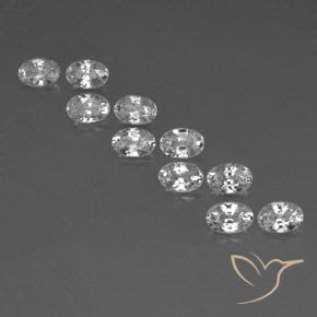 7.52ctw Naturale Bianco Zircone, Ovale, VVS-VS