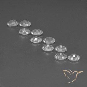Gemme di Zircone Bianco naturale da 7.52 ct, Ovale, VVS-VS