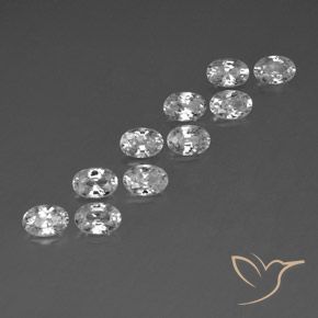 Gemme di Zircone Bianco naturale da 7.65 ct, Ovale, VVS-VS