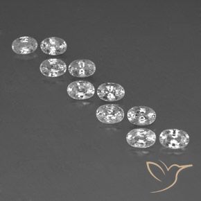 8.11ctw Naturale Bianco Zircone, Ovale, VVS-VS