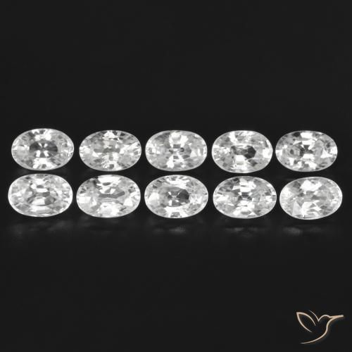 8.06ctw Naturale Bianco Zircone, Ovale, VVS-VS