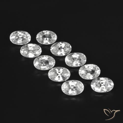 Gemme di Zircone Bianco naturale da 8.06 ct, Ovale, VVS-VS
