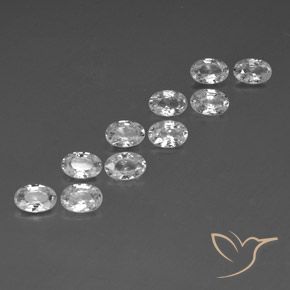 Gemme di Zircone Bianco naturale da 6.75 ct, Ovale, VVS-VS