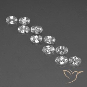 7.80ctw Naturale Bianco Zircone, Ovale, VVS-VS