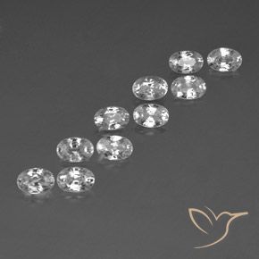 Gemme di Zircone Bianco naturale da 7.80 ct, Ovale, VVS-VS