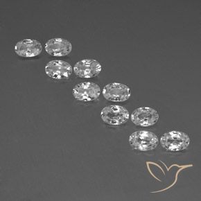 6.76ctw Naturale Bianco Zircone, Ovale, VVS-VS