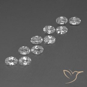 Gemme di Zircone Bianco naturale da 6.76 ct, Ovale, VVS-VS