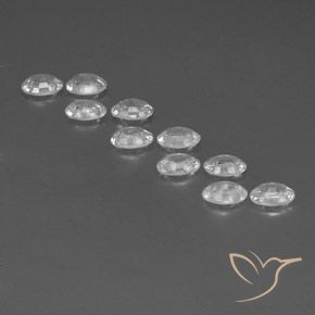 Gemme di Zircone Bianco naturale da 6.76 ct, Ovale, VVS-VS
