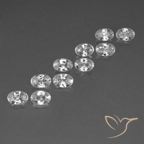 Gemme di Zircone Bianco naturale da 7.50 ct, Ovale, VVS-VS