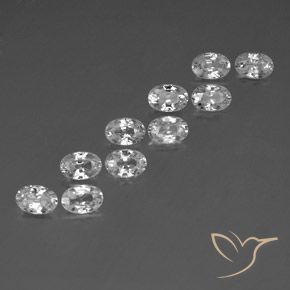 Gemme di Zircone Bianco naturale da 7.41 ct, Ovale, VVS-VS