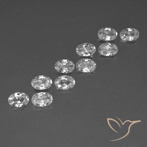 Gemme di Zircone Bianco naturale da 6.86 ct, Ovale, VVS-VS