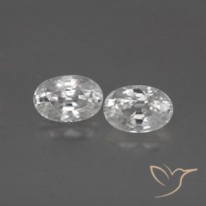 1.74ctw Naturale Bianco Zircone, Ovale, VVS-VS