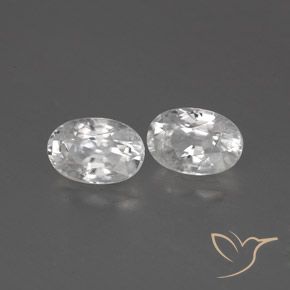 Gemme di Zircone Bianco naturale da 1.74 ct, Ovale, VVS-VS