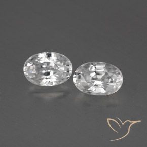1.67ctw Naturale Bianco Zircone, Ovale, VVS-VS