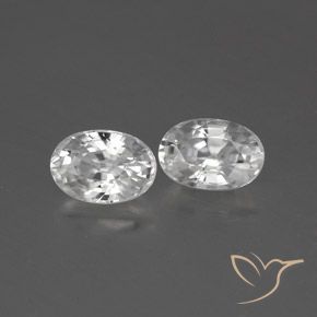 Gemme di Zircone Bianco naturale da 1.67 ct, Ovale, VVS-VS