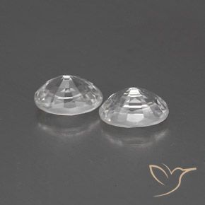 Gemme di Zircone Bianco naturale da 1.67 ct, Ovale, VVS-VS