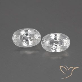 1.75ctw Naturale Bianco Zircone, Ovale, VVS
