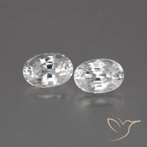 1.67ctw Naturale Bianco Zircone, Ovale, VVS