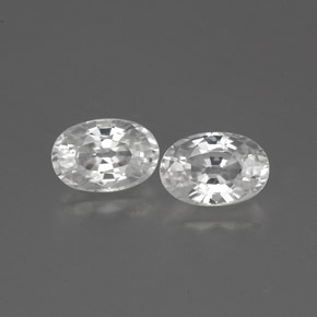Zircone naturale bianco da 1,62 ct, taglio ovale, VVS