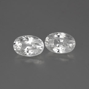 Zircone naturale bianco da 1,62 ct, taglio ovale, VVS