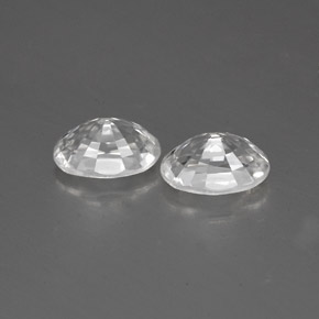 Zircone naturale bianco da 1,62 ct, taglio ovale, VVS