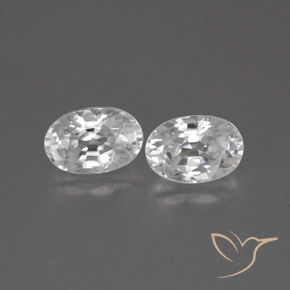 1.66ctw Naturale Bianco Zircone, Ovale, VVS, Photo A