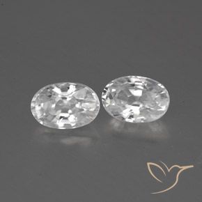 Gemme di Zircone Bianco naturale da 1.66 ct, Ovale, VVS