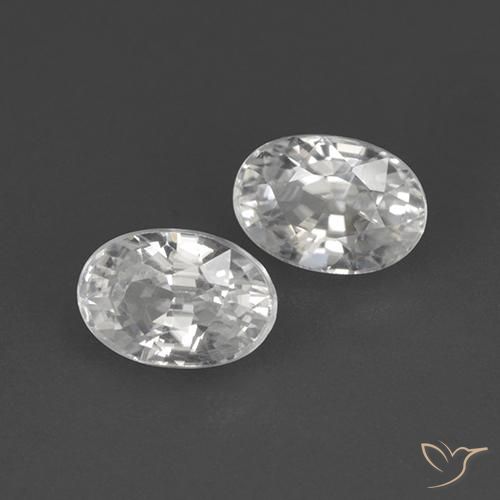 1.76ctw Naturale Bianco Zircone, Ovale, VVS