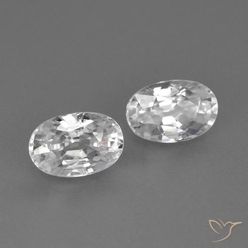 Gemme di Zircone Bianco naturale da 1.70 ct, Ovale, VVS
