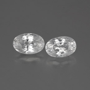 Zircone naturale bianco da 1,71 ct, taglio ovale, VVS-VS