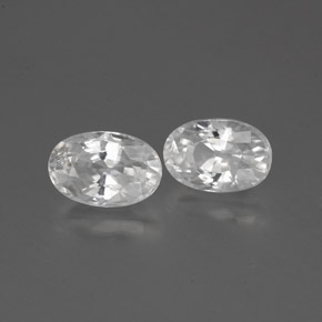 Zircone naturale bianco da 1,71 ct, taglio ovale, VVS-VS