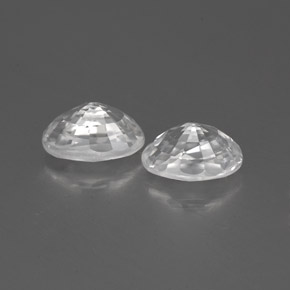 Zircone naturale bianco da 1,71 ct, taglio ovale, VVS-VS