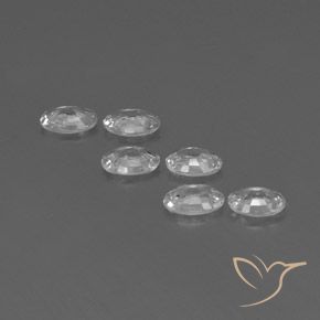 Gemme di Zircone Bianco naturale da 3.75 ct, Ovale, VVS-VS