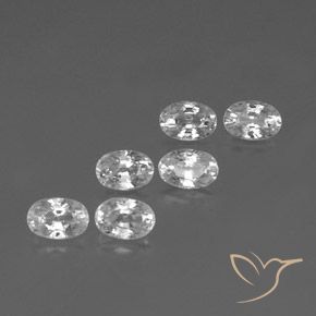 Gemme di Zircone Bianco naturale da 5.04 ct, Ovale, VVS-VS