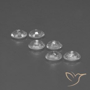 Gemme di Zircone Bianco naturale da 5.04 ct, Ovale, VVS-VS