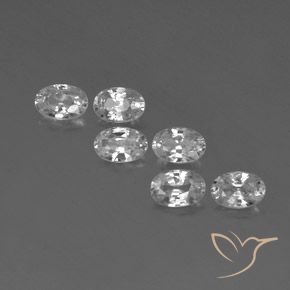 4.38ctw Naturale Bianco Zircone, Ovale, VVS-VS
