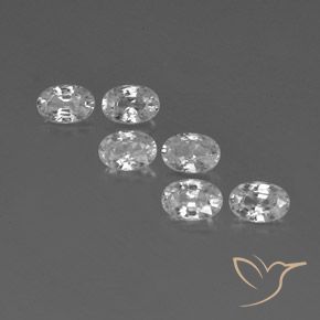 4.39ctw Naturale Bianco Zircone, Ovale, VVS-VS