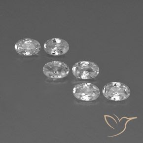 4.18ctw Naturale Bianco Zircone, Ovale, VVS-VS