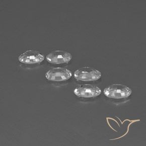 Gemme di Zircone Bianco naturale da 4.18 ct, Ovale, VVS-VS