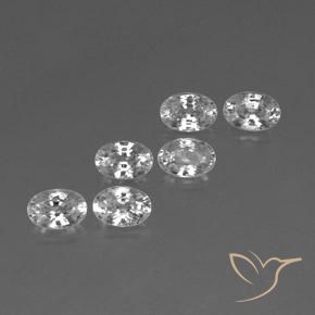 Gemme di Zircone Bianco naturale da 4.51 ct, Ovale, VVS-VS