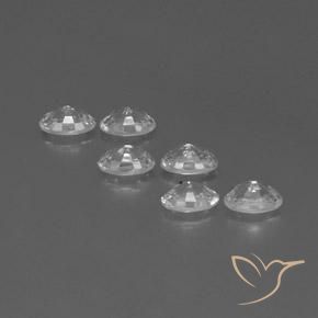 Gemme di Zircone Bianco naturale da 4.51 ct, Ovale, VVS-VS