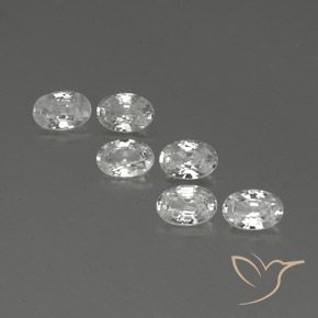 4.28ctw Naturale Bianco Zircone, Ovale, VVS-VS