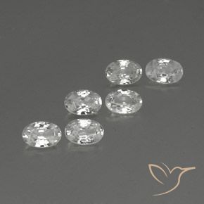 Gemme di Zircone Bianco naturale da 4.28 ct, Ovale, VVS-VS