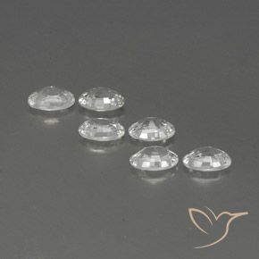 Gemme di Zircone Bianco naturale da 4.28 ct, Ovale, VVS-VS